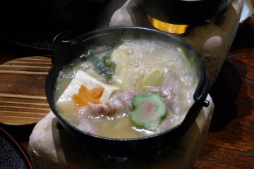 Part of the dinner course at Omatsuzaka-kei